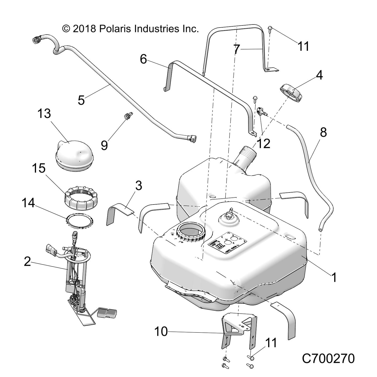 CARROSSERIE RESERVOIR DE CARBURANT POUR RANGER CREW XP 1000 49S FACTORY CHOICE 2019