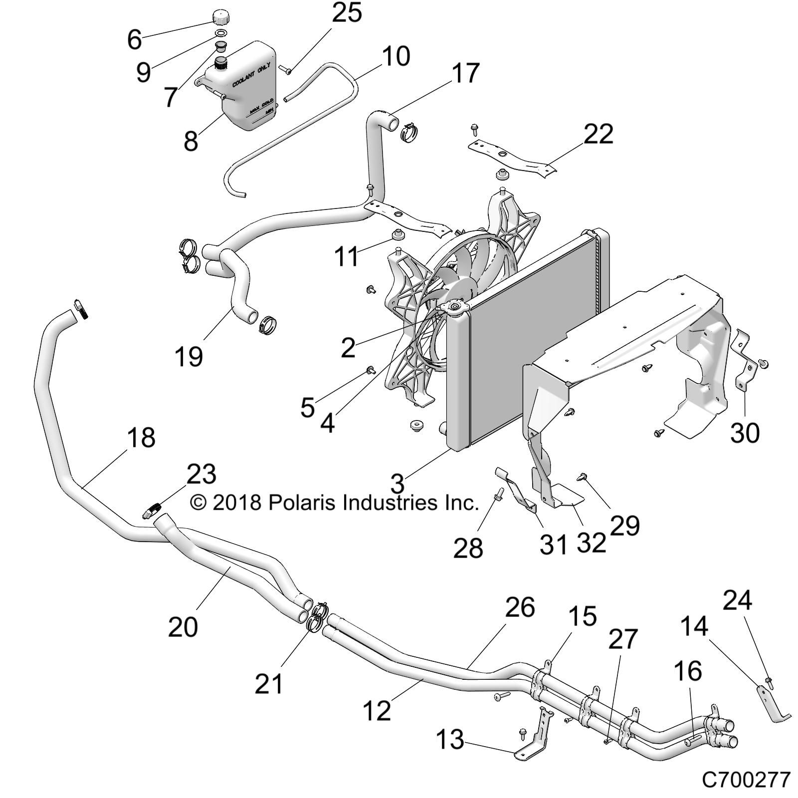 MOTEUR SYSTEME DE REFROIDISSEMENT POUR RZR XP 1000 TRACTOR 2022