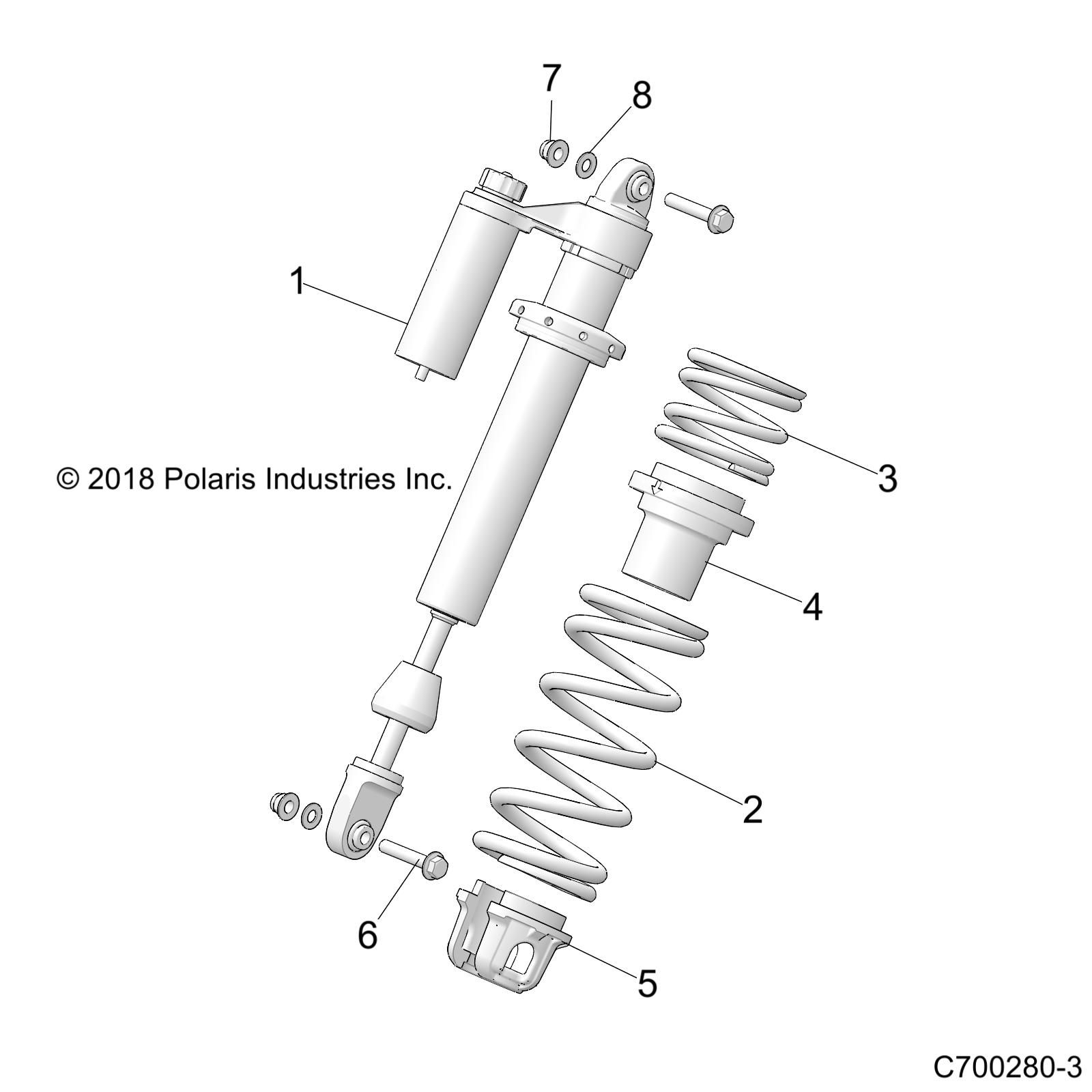 SUSPENSION FRONT SHOCK MOUNTING POUR RZR XP 1000 PREMIUM R01 2023