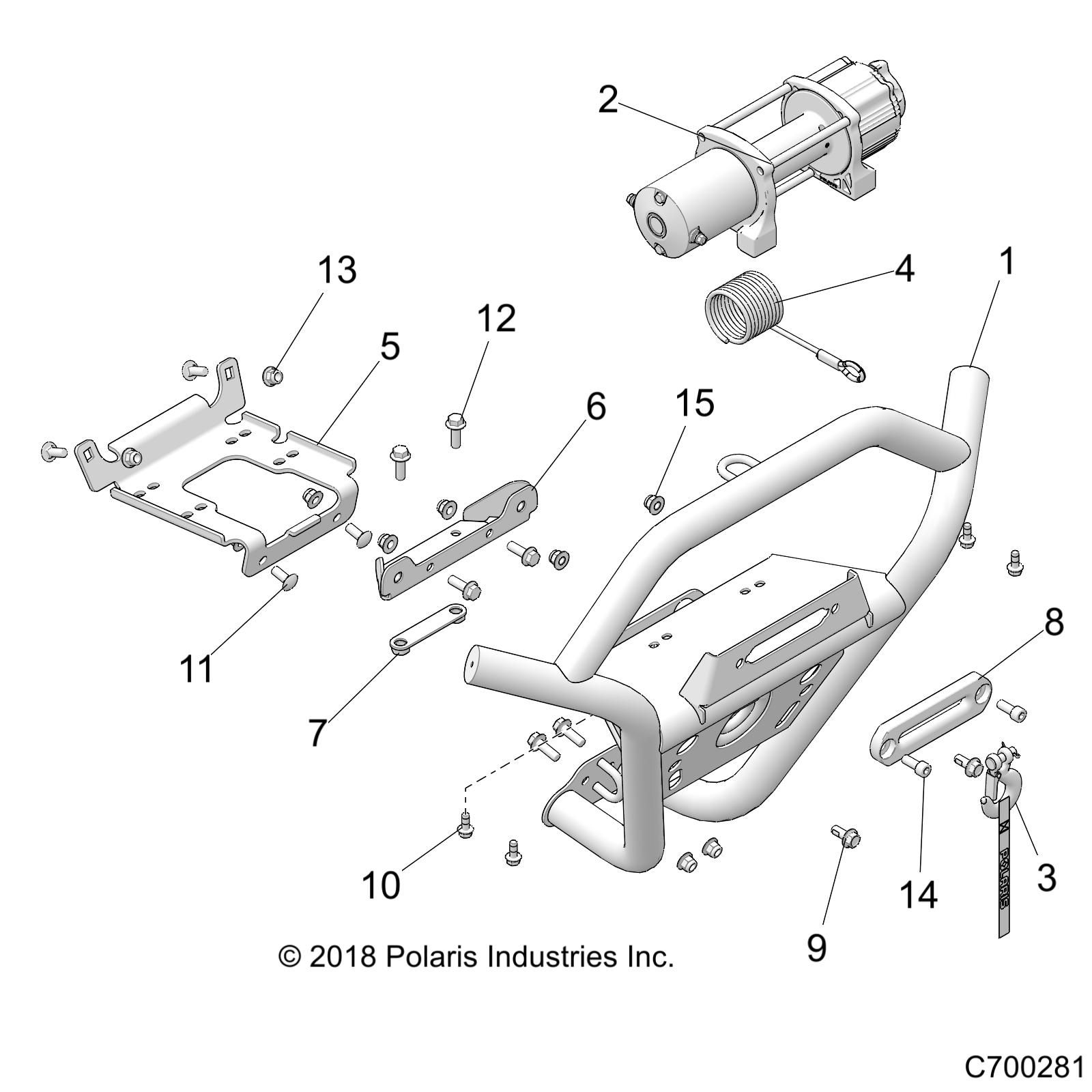 ACCESSOIRES PARE CHOC AVANT WTREUIL POUR RZR XP 4 1000 2020