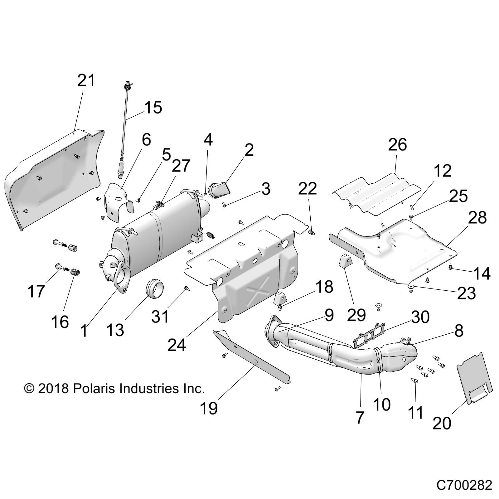 MOTEUR SYSTEME DECHAPPEMENT POUR RZR XP 1000 TRACTOR 2022