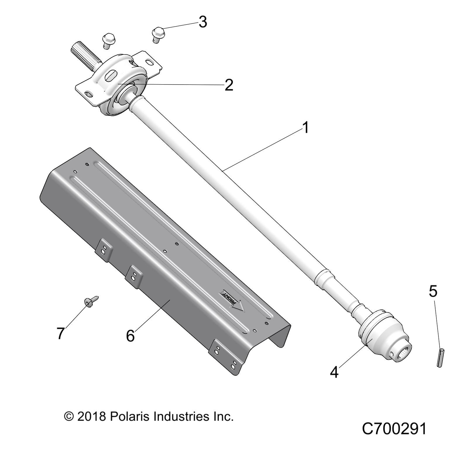 TRANSMISSION ARBRE PROPULSION AVANT POUR RANGER XP 1000 NSTR FACTORY CHOICE 2019