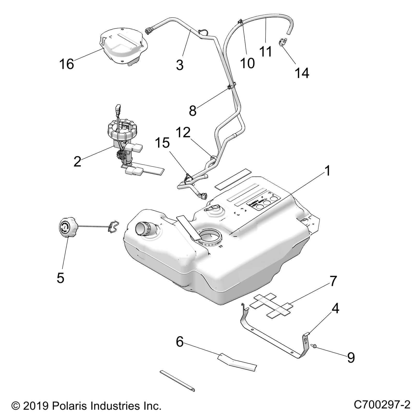 MOTEUR CIRCUIT ET RESERVOIR DE CARBURANT POUR RZR TRAIL S 1000 EPS EUTRACTOR 2022