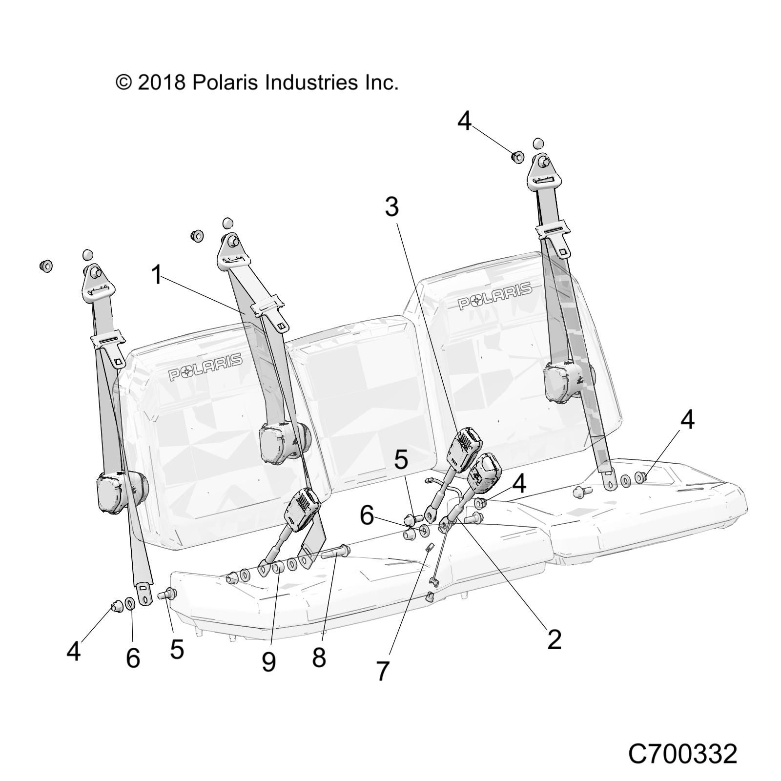 CARROSSERIE CEINTURE ET MONTAGE POUR RANGER 1000 FULL SIZE EPS EU TRACTOR ZUG R01 2023