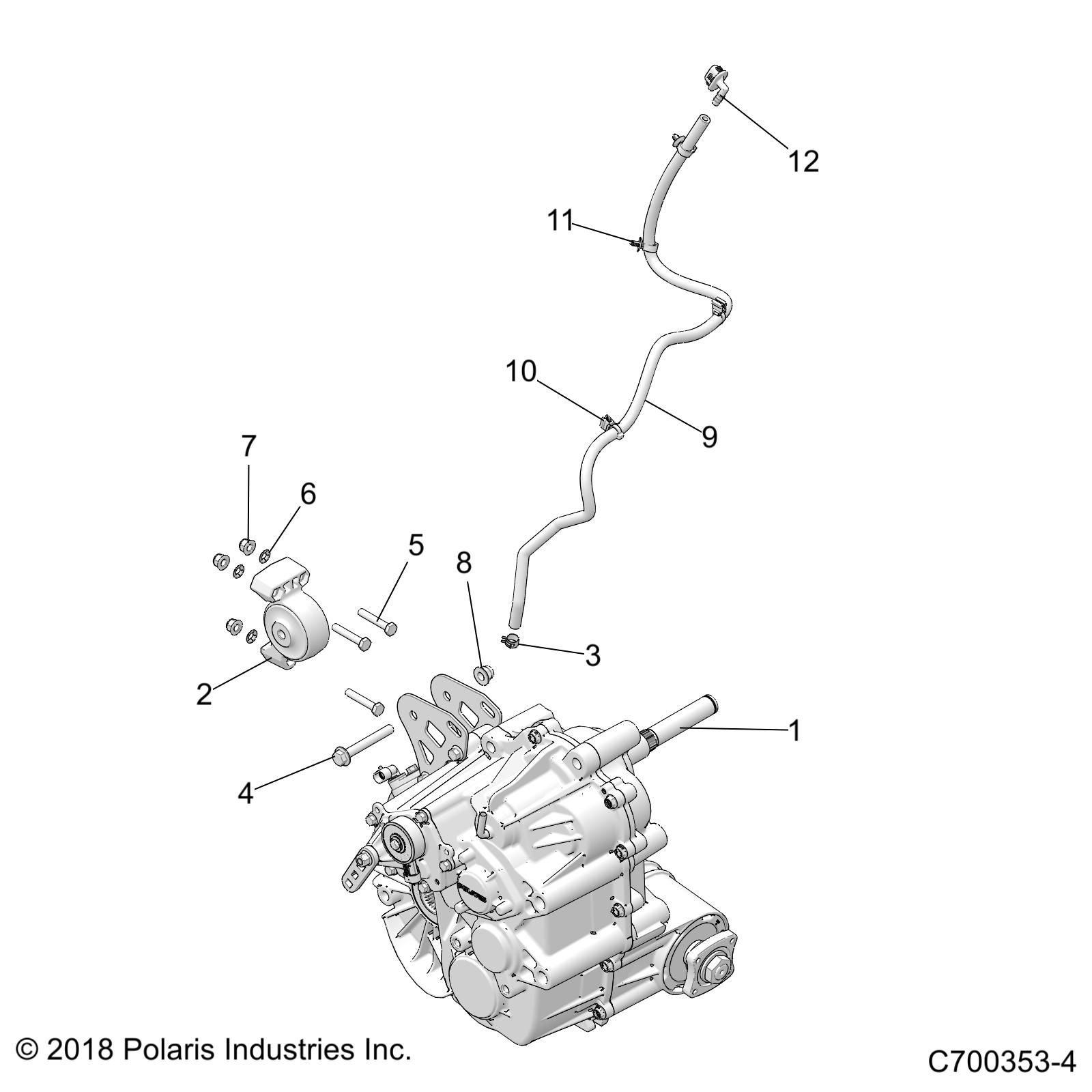 TRANSMISSION MONTAGE BOITE PRINCIPALE POUR RZR XP TURBO S 2019