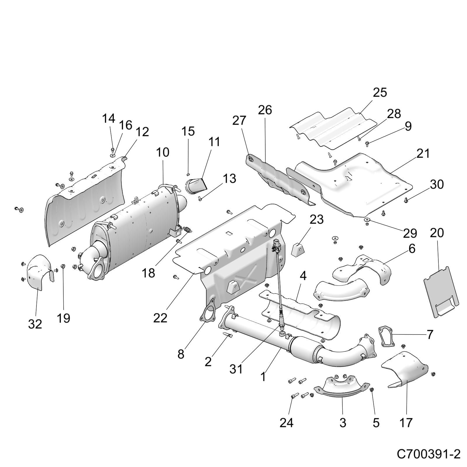 MOTEUR SYSTEME DECHAPPEMENT POUR RZR TURBO 4 2019