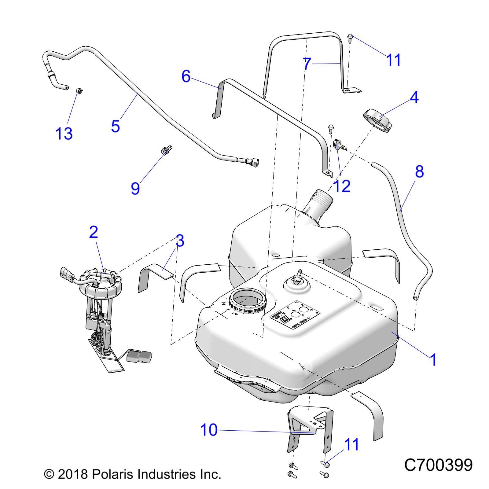 CARROSSERIE RESERVOIR DE CARBURANT POUR RANGER 902D ISRL TRACTOR 2021