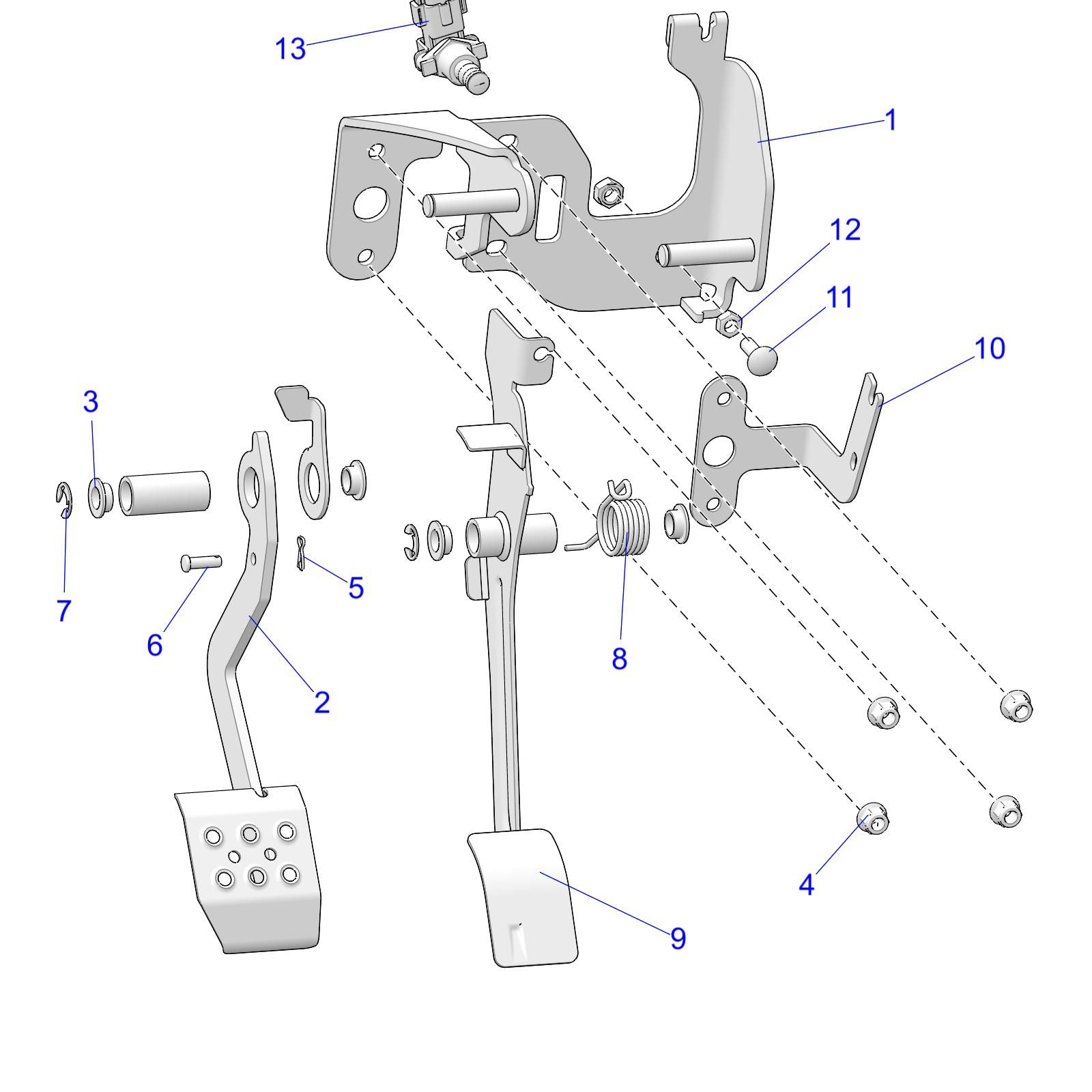 FREINS PEDALE DE FREIN POUR RANGER 902D EUTRACTOR 2019