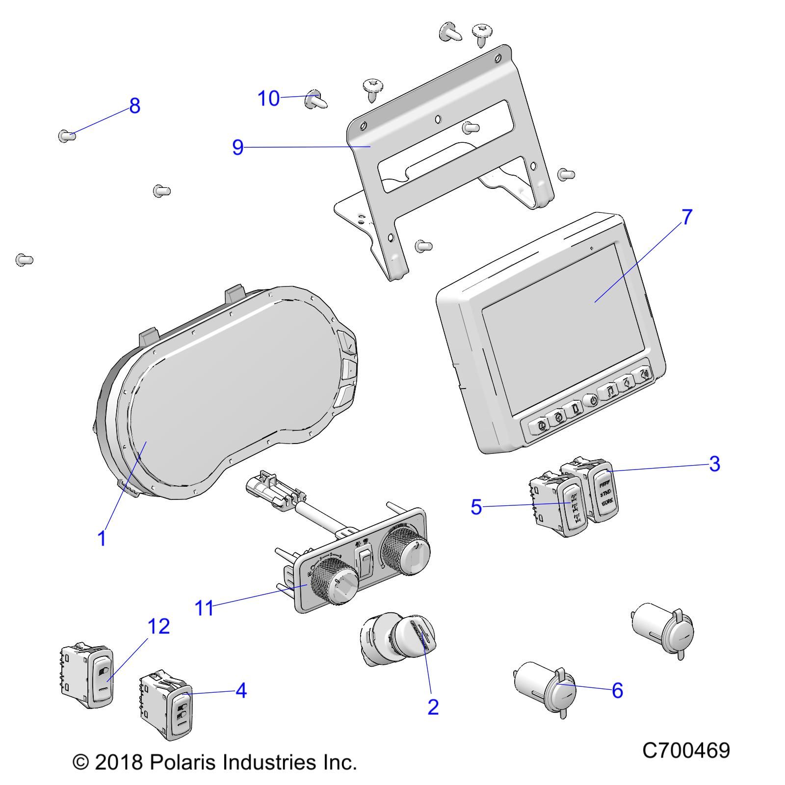 ELECTRIQUE TABLEAUX DE BORDS POUR RANGER XP1000 NSTR FC 2020