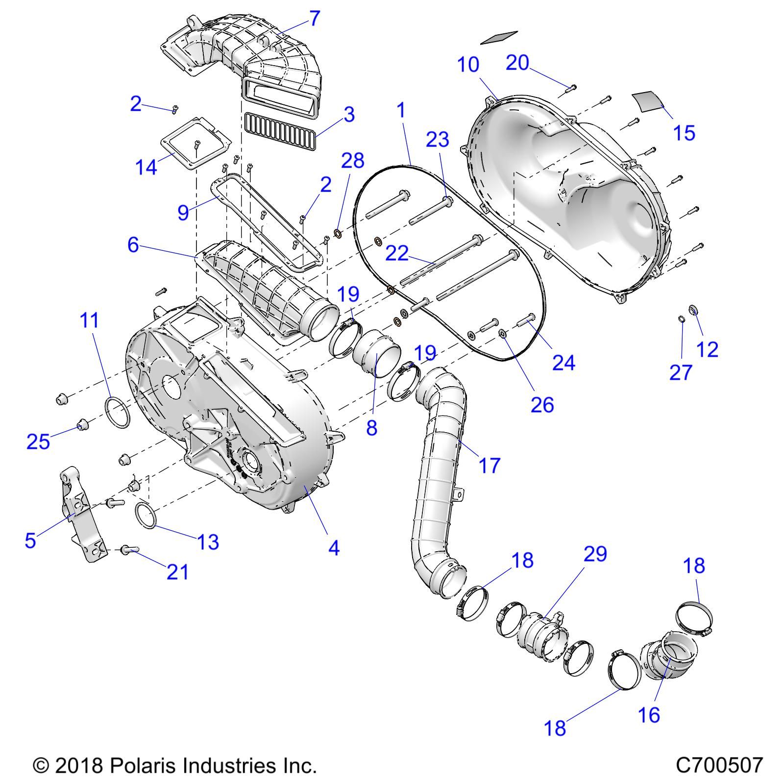 TRANSMISSION CARTER DEMBRAYAGE POUR RANGER CREW XP1000 EPS NSTR 2020