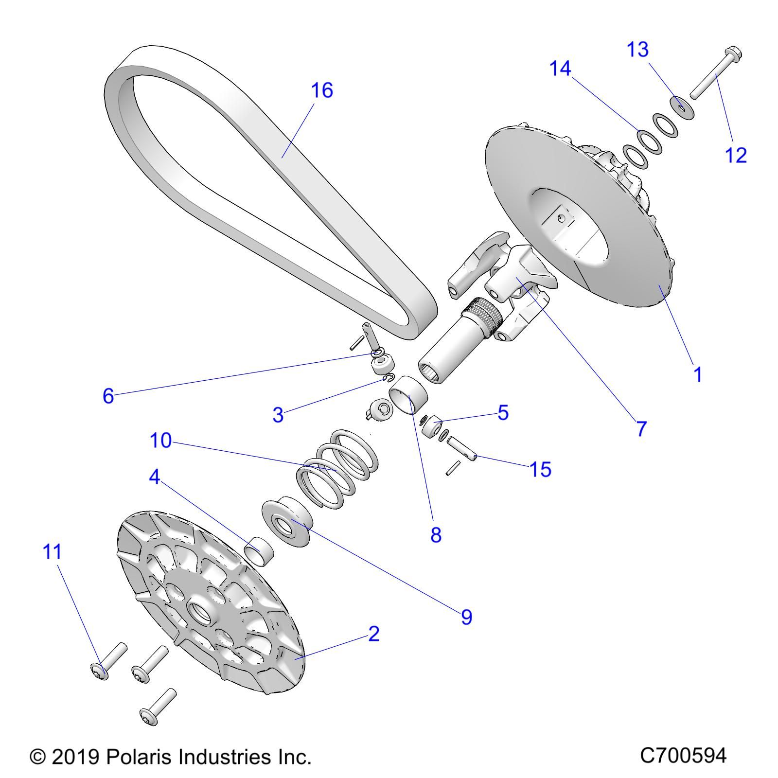 TRANSMISSION EMBRAYAGE SECONDAIRE POUR RANGER 1000 FULL SIZE 2020