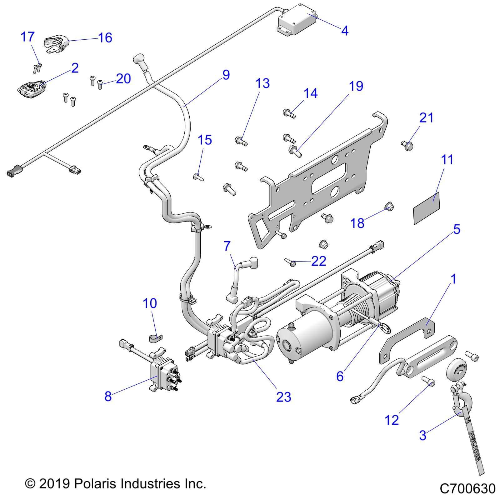 ACCESSOIRES TREUIL POUR RANGER CREW 1000 EPS NSTR RC 2020