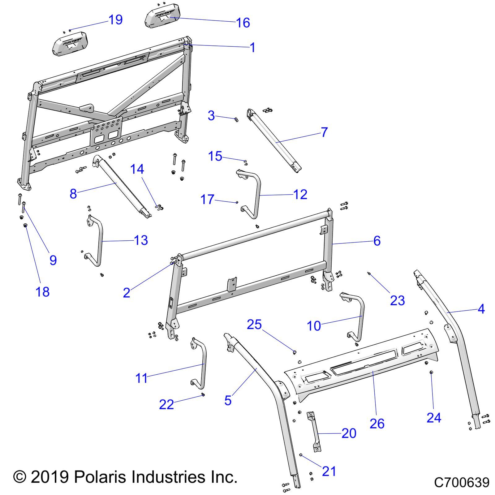 CHASSIS CAB FRAME POUR RANGER CREW XP 1000 R01 2023
