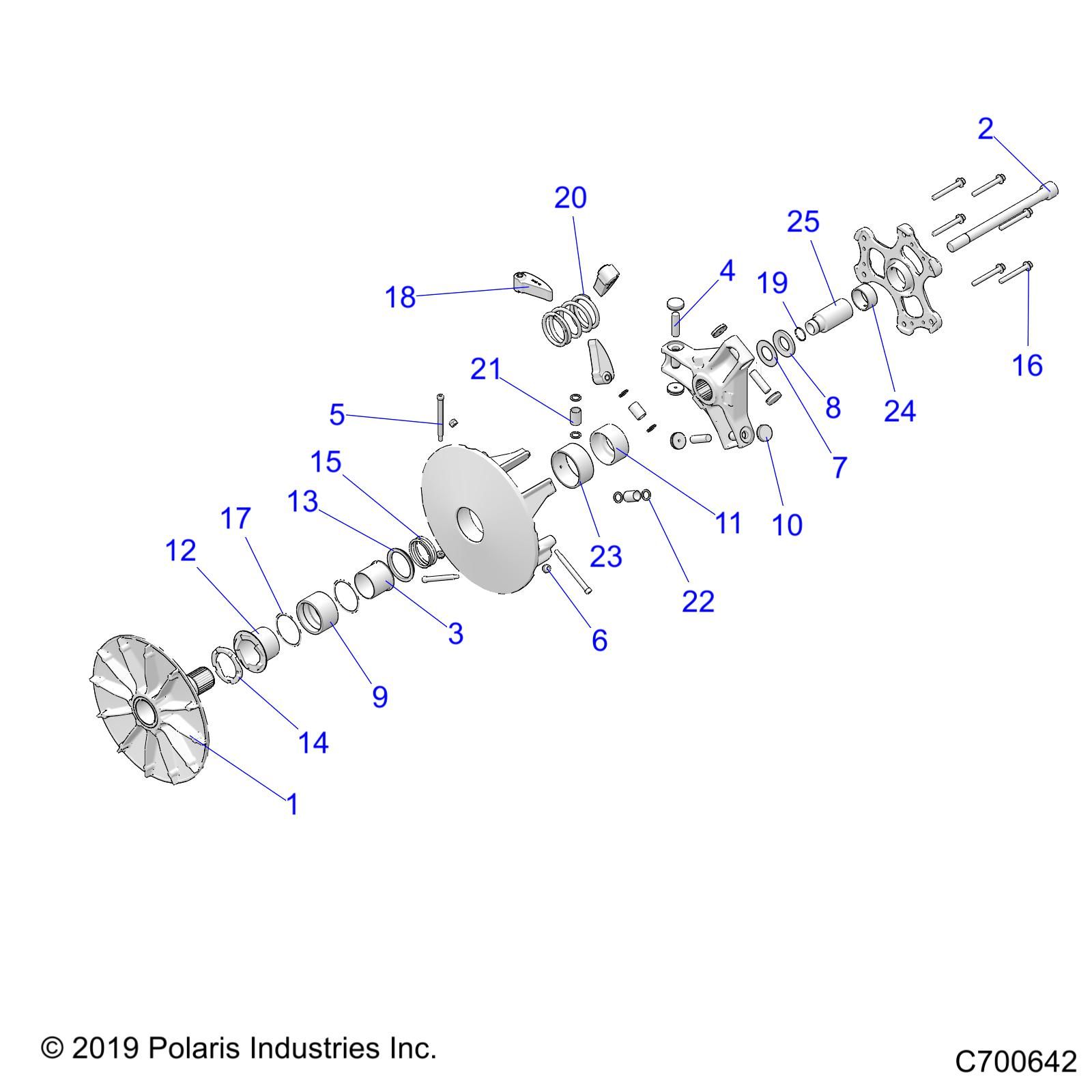 TRANSMISSION EMBRAYAGE PRIMAIRE POUR RANGER CREW XP1000 EPS 2020