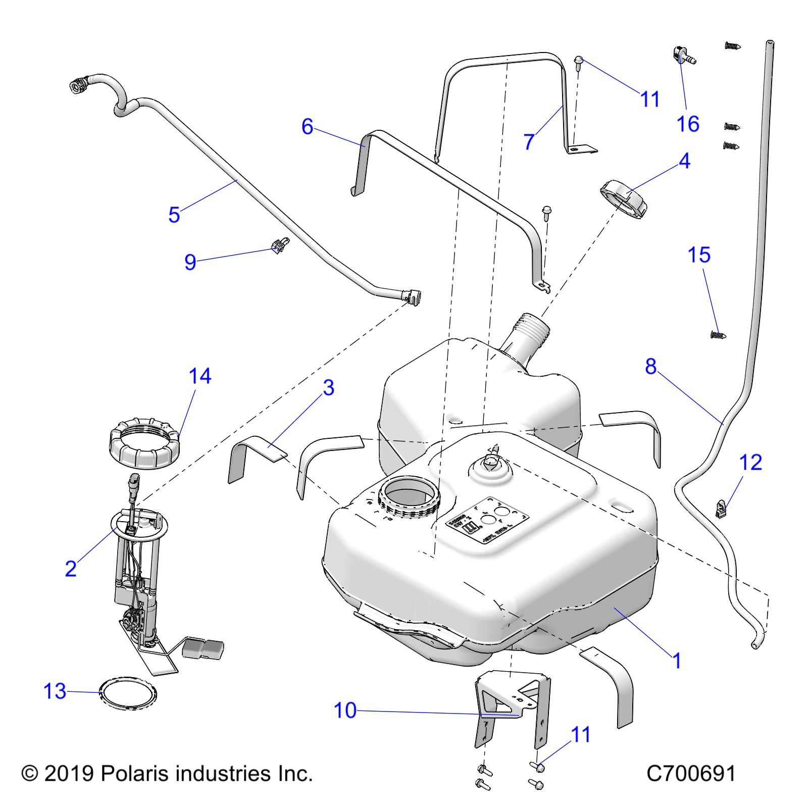 CARROSSERIE RESERVOIR DE CARBURANT POUR RANGER XP 1000 RC 2021