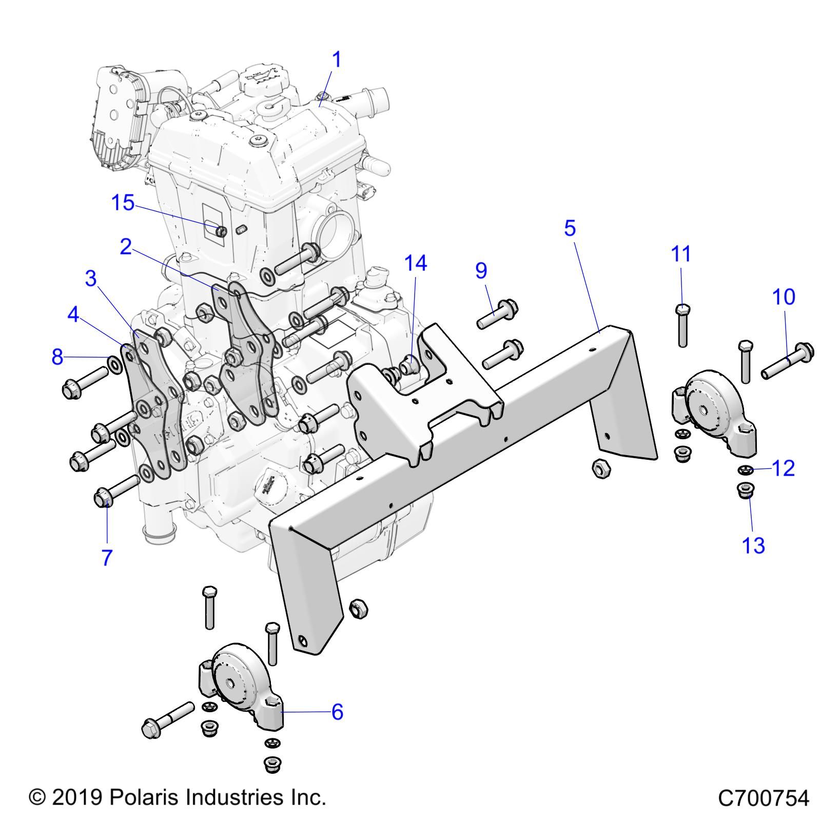 MOTEUR MONTAGE MOTEUR POUR RZR TRAIL 570 2022