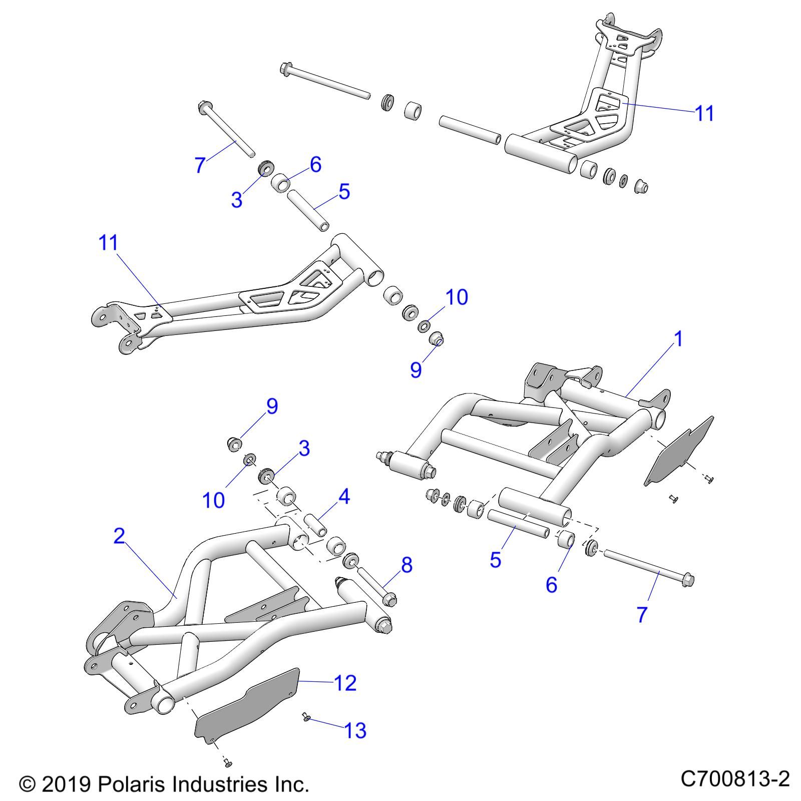 SUSPENSION REAR CONTROL ARMS POUR GENERAL XP SPORT 1000 2022