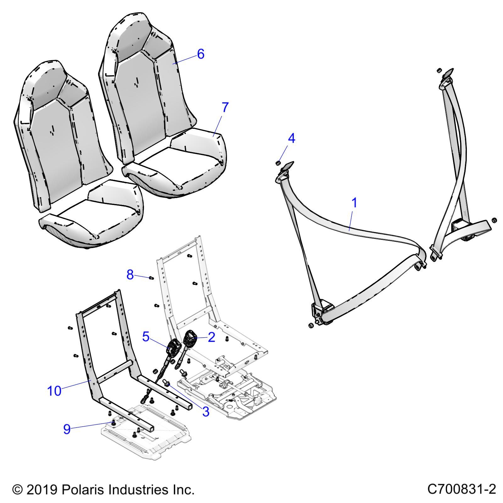 CARROSSERIE CEINTURE ET MONTAGE POUR RZR TRAIL S 1000 EPS EUTRACTOR 2021