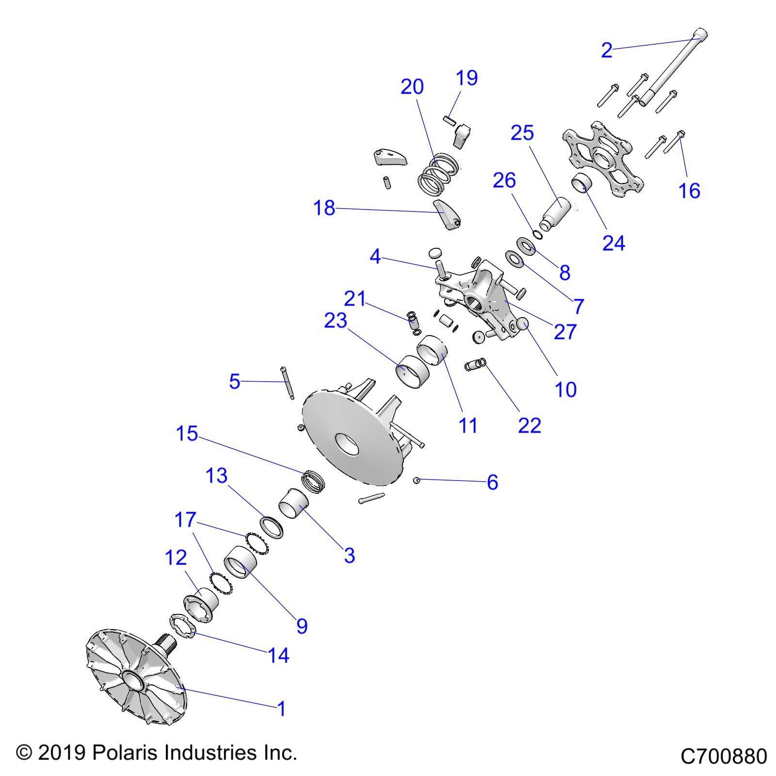 TRANSMISSION EMBRAYAGE PRIMAIRE POUR RANGER XP1000 EUTRZUG 2020