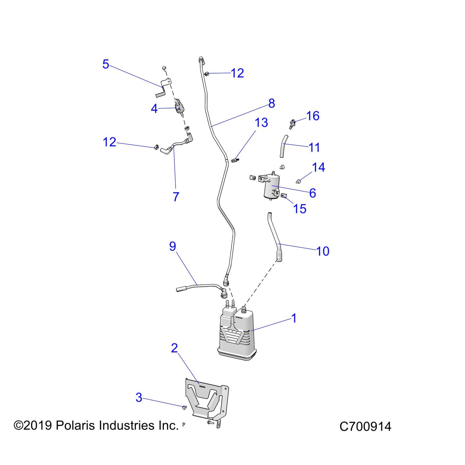 MOTEUR CIRCUIT DE CARBURANT RESERVOIR EVAP POUR RANGER CREW XP 1000 PREMIUM R03 2023