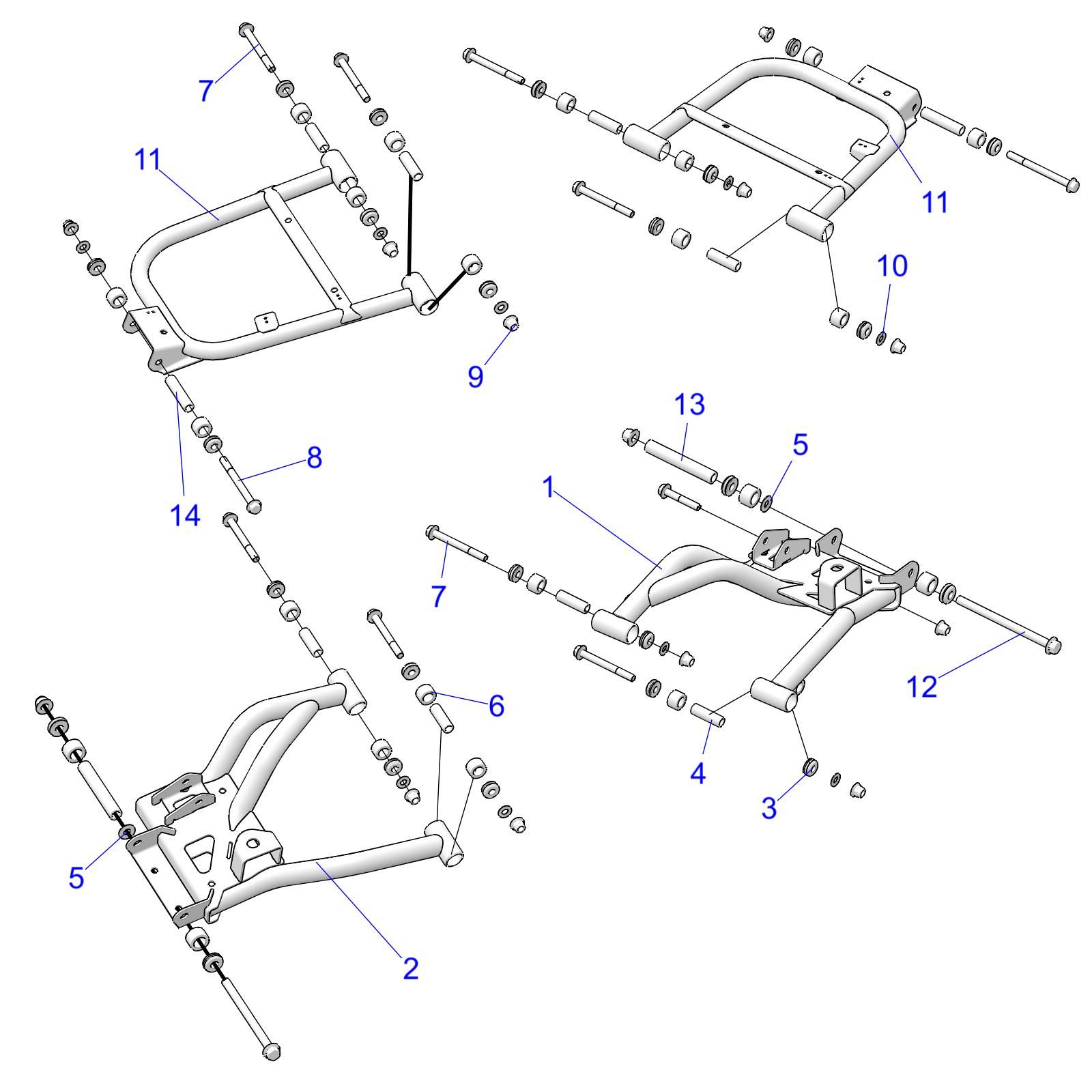 SUSPENSION REAR CONTROL ARMS POUR RANGER CREW XP 1000 TEXAS EDITION R01 2023