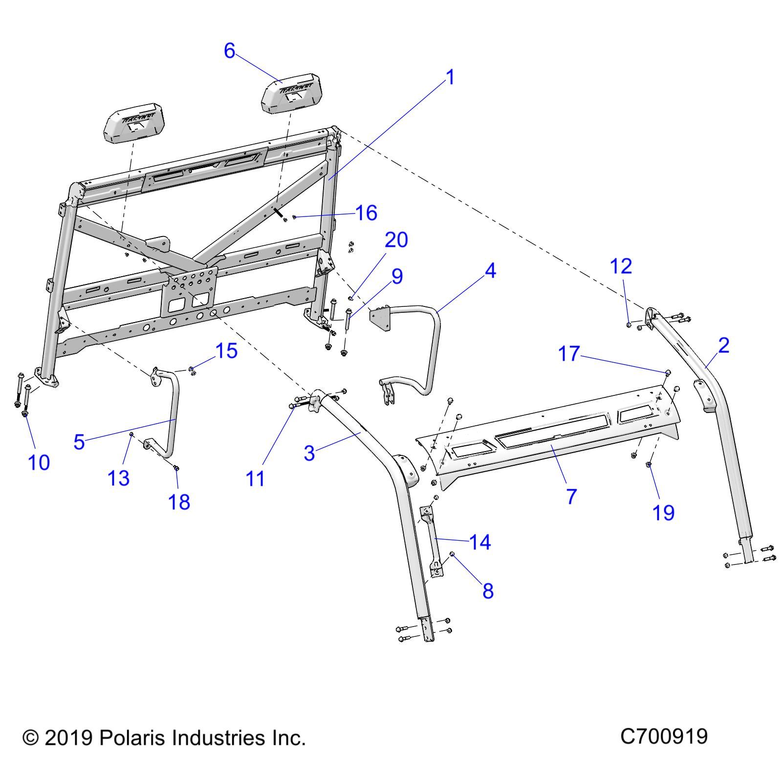 CHASSIS CADRE CABINE POUR RANGER XP1000 NSTR ULTIMATE 2020