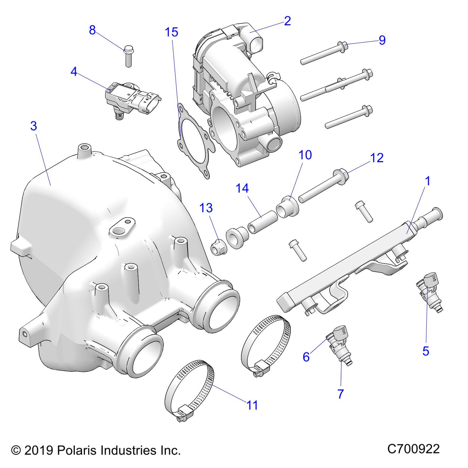 MOTEUR COLLECTEUR DADMISSION DAIR POUR RANGER 1000 FULL SIZE EPS EU TRACTOR ZUG R01 2023