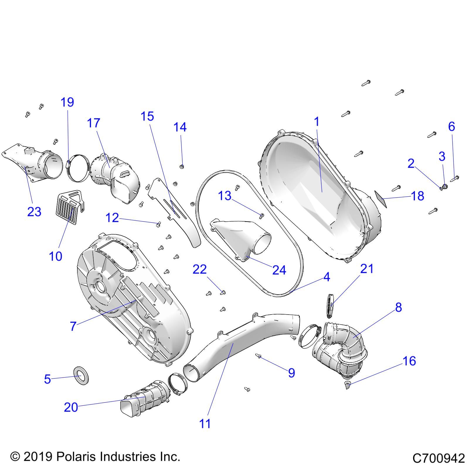 TRANSMISSION CARTER DEMBRAYAGE POUR RANGER 1000 FULL SIZE 2021