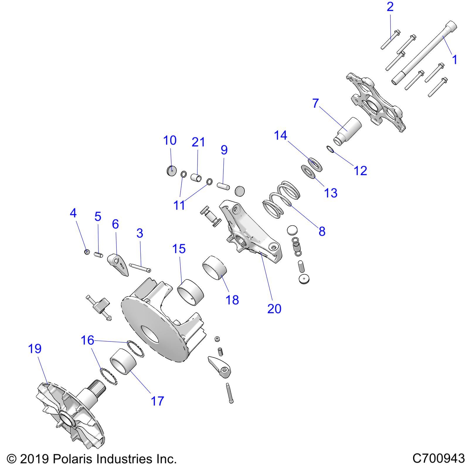 TRANSMISSION EMBRAYAGE PRIMAIRE POUR RANGER 1000 FULL SIZE 2022