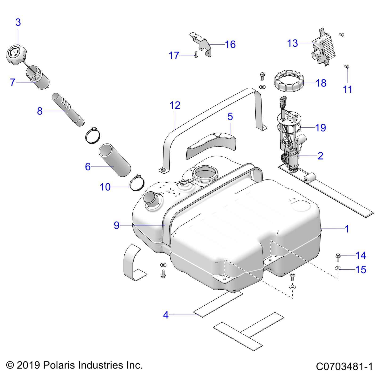 MOTEUR CIRCUIT DE CARBURANT RESERVOIR DE CARBURANT POUR RZR TURBO R PREMIUM 2024