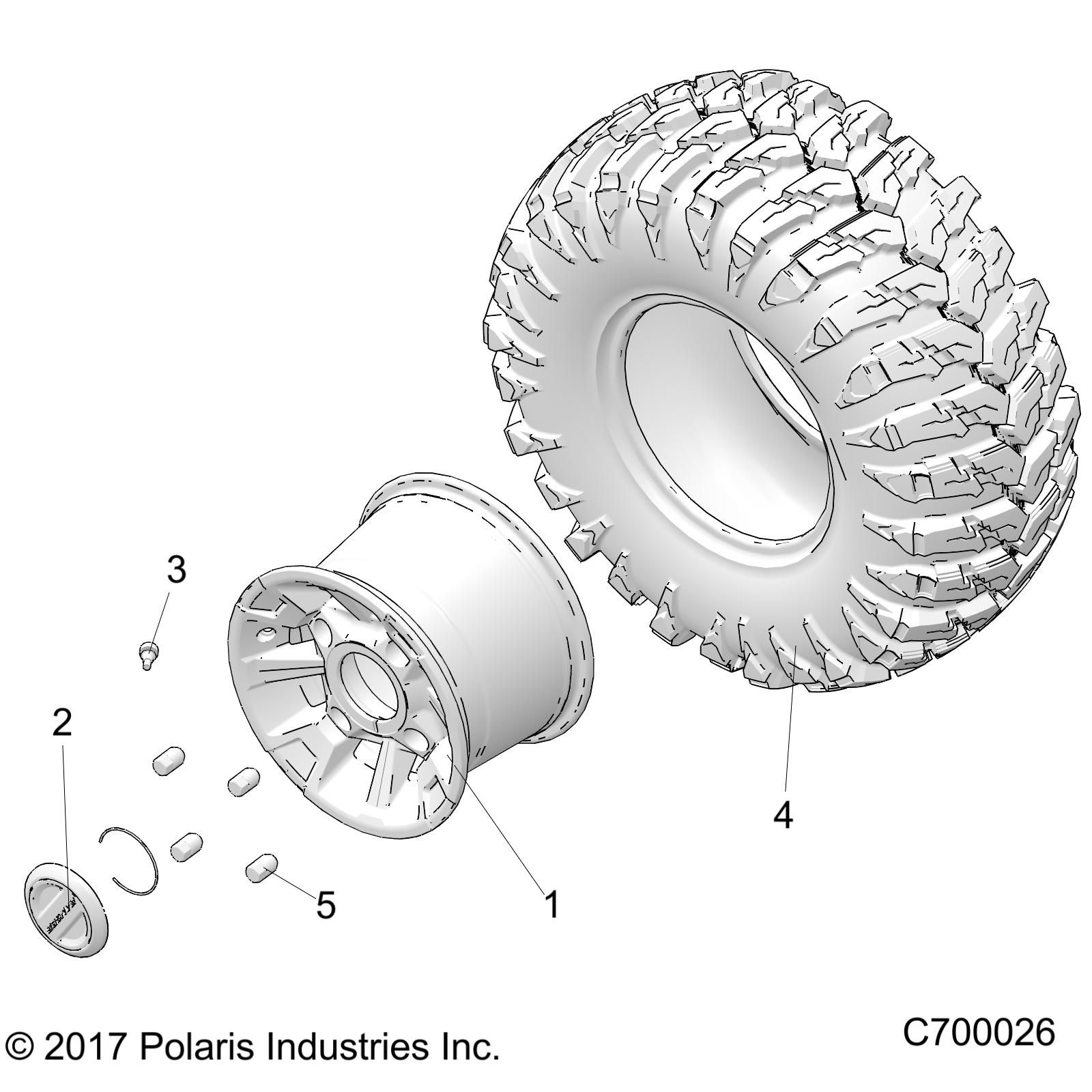 ROUES ROUES ARRIERE POUR RANGER CREW XP 1000 2023