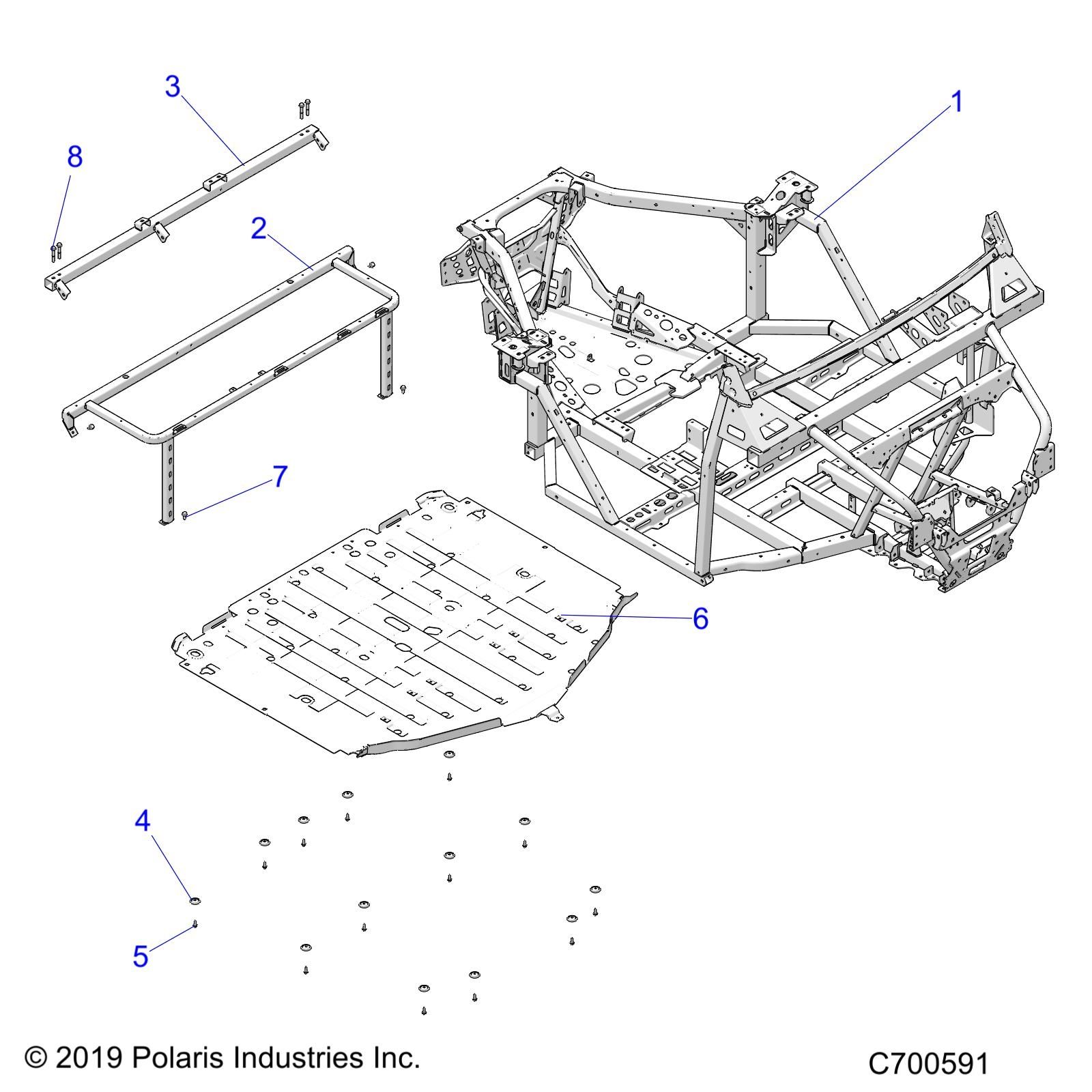 CHASSIS CHASSIS PRINCIPAL POUR RANGER 1000 2025