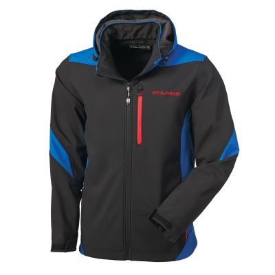 VESTE SOFTSHELL POLARIS HOMME BLEU / ORANGE