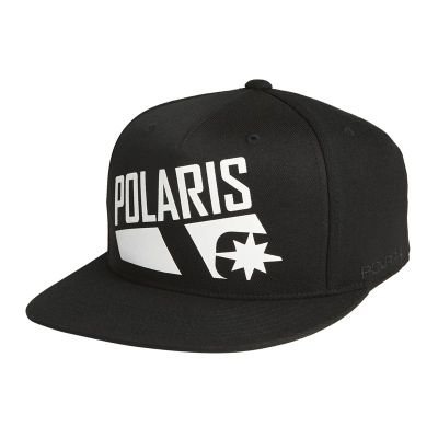 CASQUETTE POLARIS PLATE NOIRE "FLAT BILL BACK"