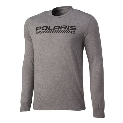 T-SHIRT POLARIS MANCHES LONGUES CARREAUX HOMME GRIS