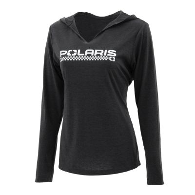 SWEAT A CAPUCHE POLARIS CARREAUX FEMME NOIR